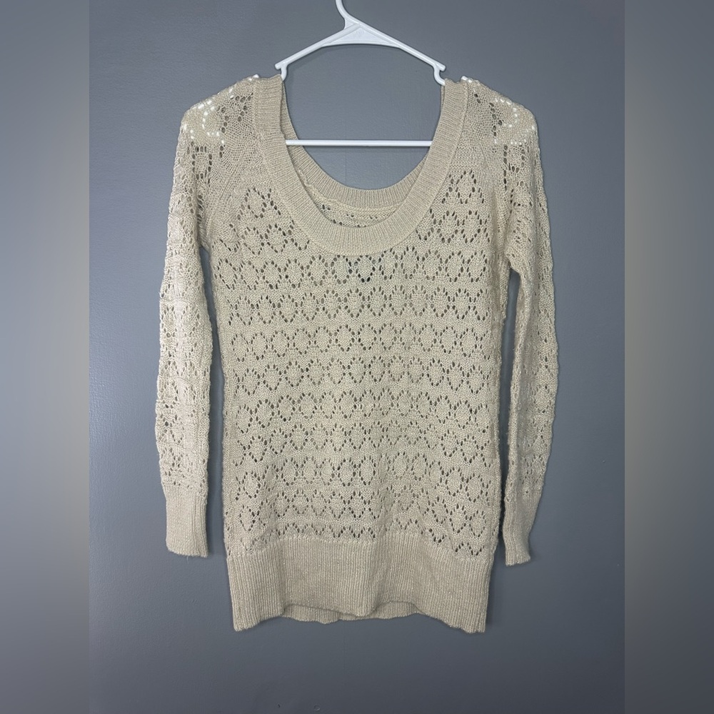 American Eagle outfitters Elegant Cream Women's Sweater - Picture 11 of 14